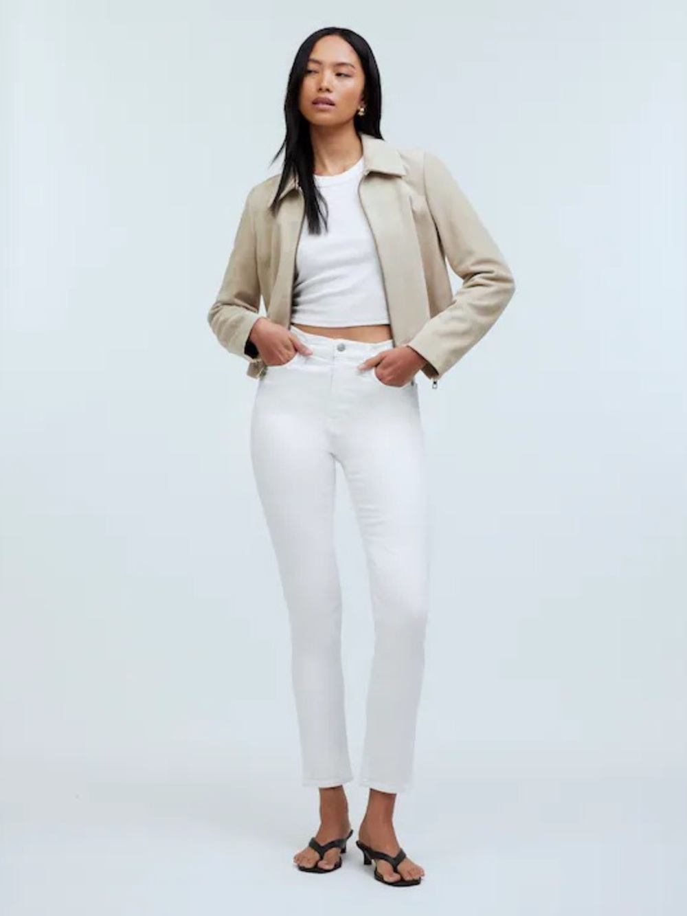 Madewell Stovepipe Jeans Womens Size 30 Pure White NEW